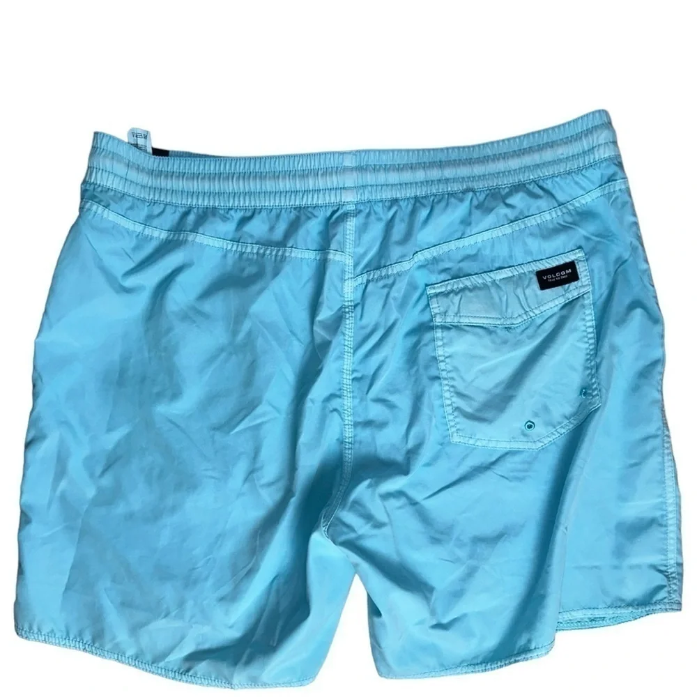Volcom Standard 17-inch Elastic Waist Surf Swim Trunks Blue Men's‎ NWT